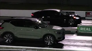 Volvo XC40 vs Civic, KIA Stinger GT and Truck 1/4 Mile Drag Races