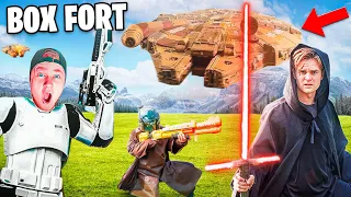 BOX FORT Star Wars MOVIE Adventure! Epic Lightsaber Battles & Spaceship Adventures!