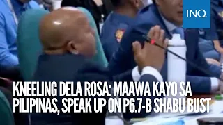 Kneeling Dela Rosa to cops: Maawa kayo sa Pilipinas, speak up on P6.7-B shabu bust