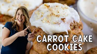 Carrot Cake Cookies with cream cheese frosting