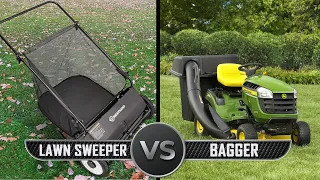 Lawn Sweeper vs Bagger