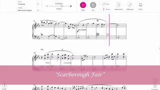 "Scarborough Fair" piano sheet music