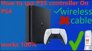 How to use PS5 controller On PS4 2022 with no input lag no program no pc no phone super easy way ;)