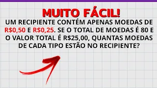 😎 MUITO FÁCIL 😜 COMO RESOLVER UMA QUESTÃO DE SISTEMA DE EQUAÇÃO DO 1° GRAU