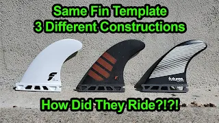 Fin Guru Futures F4 Fin Review - Same Template, Different Constructions Will they ride different????