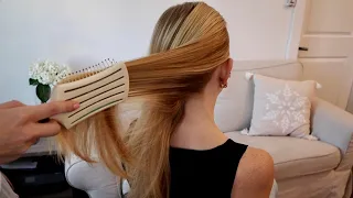 ASMR | Hair brushing, nape attention, gentle scratching on Mel (no talking version)