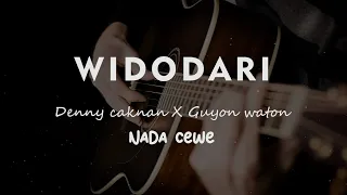 WIDODARI // DENNY CAKNAN X GUYON WATON // KARAOKE GITAR AKUSTIK TANPA VOKAL NADA CEWE ( FEMALE )