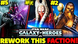 Top 5 Galaxy of Heroes Factions CG NEEDS to Rework in 2024!