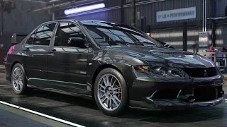 NFS: Heat - Mitsubishi Lancer Evo IX 2007 Customization (Race Build) (596HP Forged 2.0l I4 Engine)!!