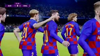 El Clasico - Barcelona vs Real Madrid - Full Match & Gameplay - PES 2020