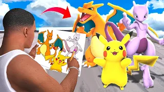 TODO lo que DIBUJO de POKÉMON es REAL en GTA 5!