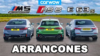 BMW M5 vs Audi RS6 vs AMG E63 S - ARRANCONES