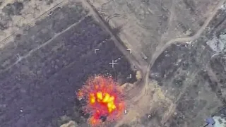 Кадры уничтожения украинского САУ 2С-7 "Пион".