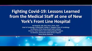 Fighting Covid-19 with Medicine and Microsoft Teams: Lessons Learned from Stony Brook, NY Hospital