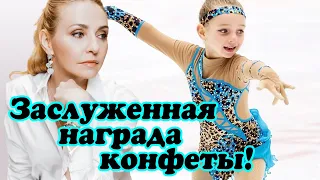 Татьяна Навка показала как дочь Надежда приняла участие в соревнованиях по фигурному катанию
