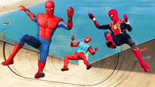GTA 5 Crazy Parkour Team Spiderman Jumps/Fails (Euphoria Physics Funny Moments) #16