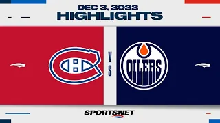 NHL Highlights | Canadiens vs. Oilers - December 3, 2022