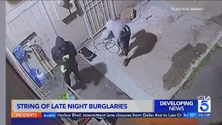 Security video captures burglars in Long Beach