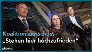 Koalitionsausschuss: Pressekonferenz zu den Ergebnissen mit den Ampel-Spitzen