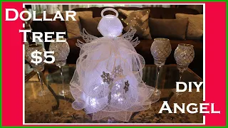 Deco Mesh Christmas Angel DIY -  Dollar Tree DIY Christmas Decor