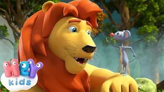 Le Lion et la Souris fable 🦁 Conte de fée en Français | HeyKids - Dessins animés