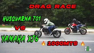 Husqvarna 701 Vs Yamaha Xj6 || 1000 Mts Drag Race 🔥🔥🏁🏁