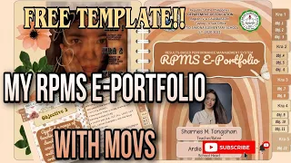 RPMS PORTFOLIO 2021 with MOVs and FREE TEMPLATE!!