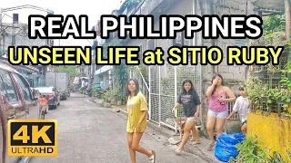 UNBELIEVABLE ALLEY | WALKING HIDDEN LIFE EXPERIENCE at Sitio Ruby Fairview Philippines [4K] 🇵🇭