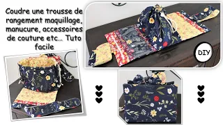 Coudre une trousse multi-usage en tissu rangement idée cadeau tutoriel rapide pas à pas Anna couture