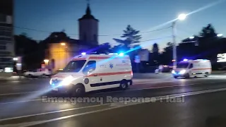 2x Ambulanță SAJ IS B1/B2 253 EMU + SAJ NT C2 EMU Renault Master Responding | Iași