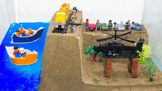 Dam Breach Experiment Lego Military Aircraft - Lego Military Has A Landslide And Severe Flood