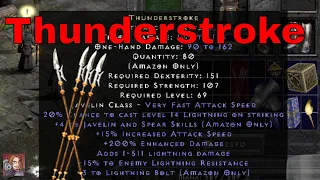 D2R Unique Items - Thunderstroke (Matriarchal Javelin)