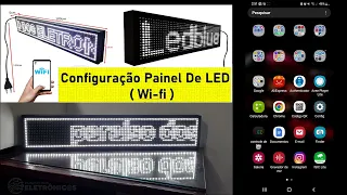 Painel De LED Digital wireless Como Configura Configuração Wi-fi Letreiro Propaganda Interno DY8351