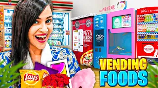 Living on VENDING MACHINE Foods for a DAY 😲