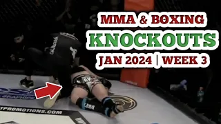 MMA & Boxing Knockouts, January 2024 | Week 3