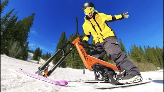 Pro Snowboarder Tries Ski Biking | SNOGO