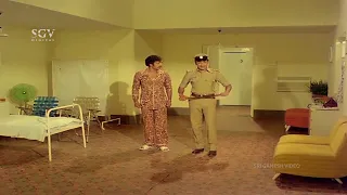 Police Dr. Rajkumar Sudden Entry To Special Ward of Hospital | Keralida Simha Kannada Movie Scene