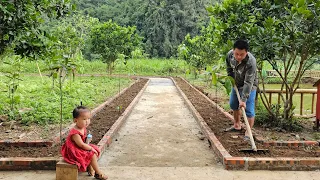 How to build a flower garden from bricks and cement,Growing flowers,Garden decoration /xuan truong