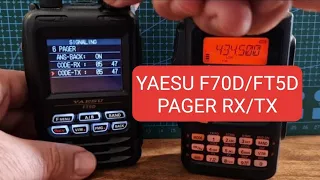 YAESU FT70D/FT5D -  PAGER DEMONSTRATION