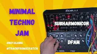 Track From Scratch - MOOG Subharmonicon / DFAM + Korg Drumlogue - #notalking #dawless #techno