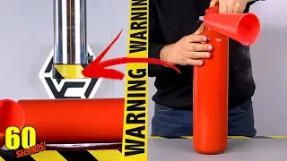 60 SECONDS Experiment - HYDRAULIC PRESS VS Fire Extinguisher | CRASH TEST