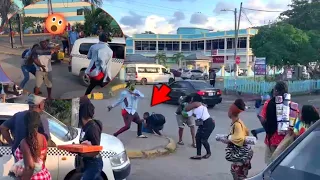 Homeless /Madman provoking  Jamaicans 😹 * but its a  Prank 🤣* #viral #prank #homeless