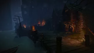 Witcher 3│ASMR/Sleep Aid│Kaer Trolde Harbor│Ambient Sounds