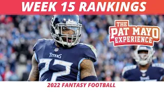 2022 Week 15 Rankings, Start, Sit, Sleepers, Debate | 2022 Fantasy Football Rankings