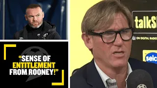 "SENSE OF ENTITLEMENT FROM ROONEY!" Simon Jordan SLAMS Derby manager for comments about Mel Morris!