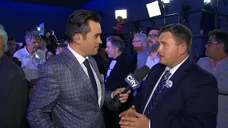 Michael Ford, nephew of Doug Ford, reacts to PC Party win