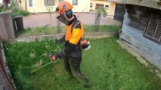 STIHL FS-460 C-EM trimming the backyard