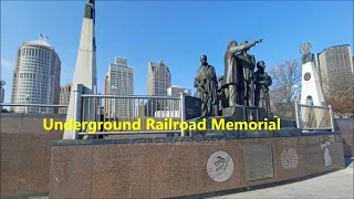 Detroit River Walk 2024: Hart Plaza; Dodge Fountain; Underground Railroad Memorial; NFL Draft Ready!