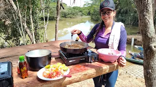 Só perdeu quem foi embora? olha o tanto de peixe que pegamos pescamos e fizemos peixe frito