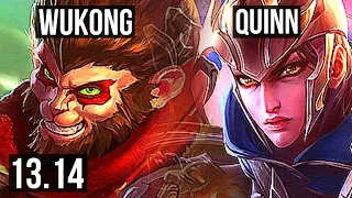WUKONG vs QUINN (TOP) | 3.8M mastery, 7/0/2, 600+ games, Godlike | KR Master | 13.14